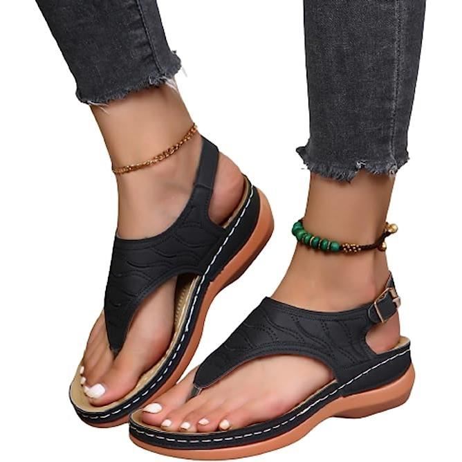 Sandales Femmes Ete Sandales Evider Bout Ouvert Pantoufles Respirantes Chaussures Clip Toe Sandales Claquette Tongs Noir