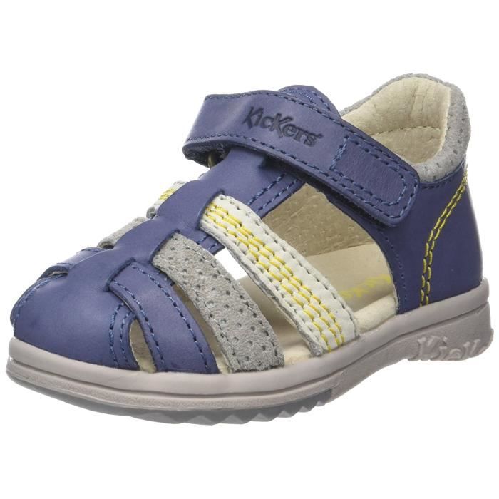 Kickers Platiback Sandales Bebe Garcon Bleu Cdiscount Chaussures