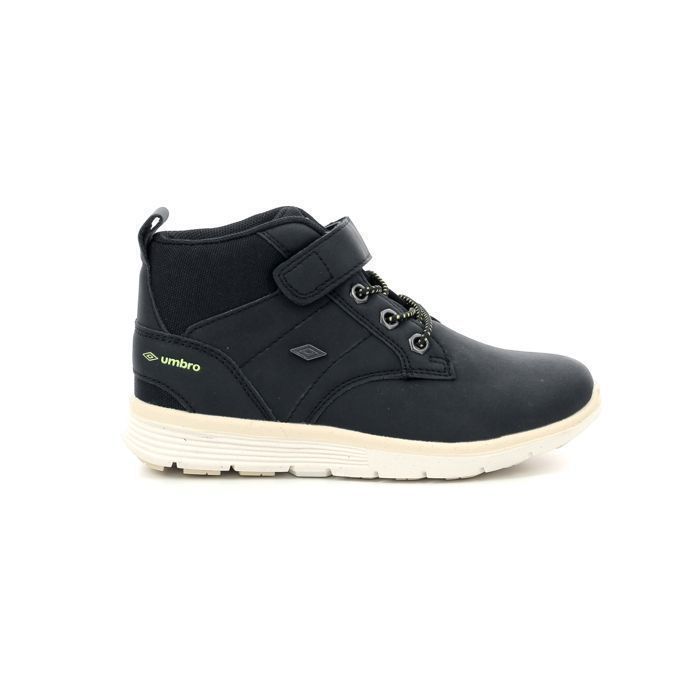 Umbro UMBRO Baskets montantes enfant Nelda - Noir fermeture scratch et lacets semelle caoutchouc