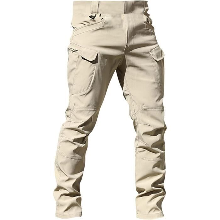 Pantalon Cargo Fans Militaires avec Utile Poches Cargo Alpinisme Résistant  à l'usure Pantalon Homme Uni Casual Strech Durable