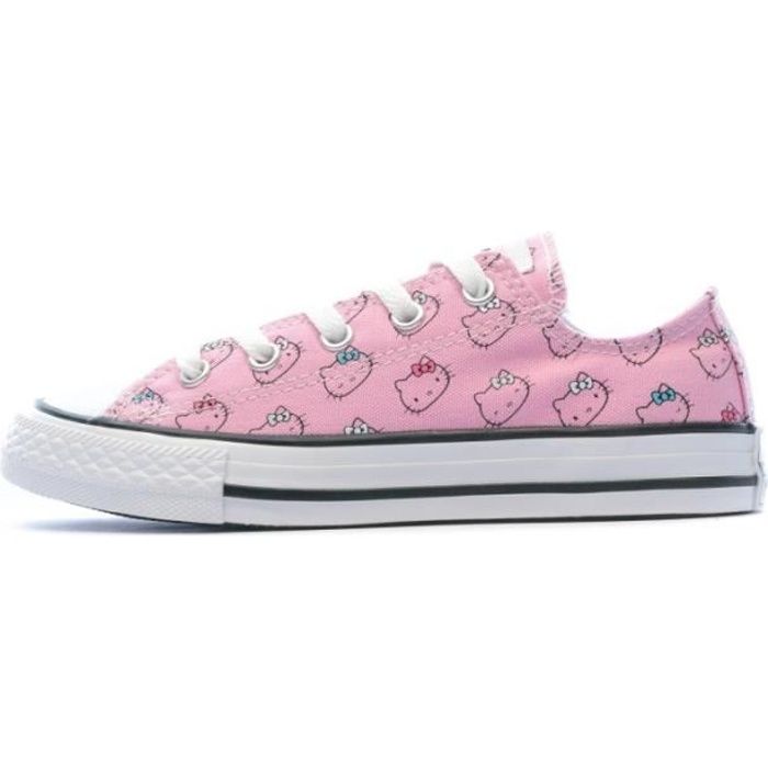 Baskets rose fille Converse All Star Hello Kitty