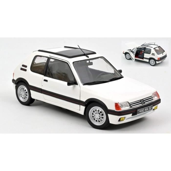 Voiture miniature PEUGEOT 205 GTI 1.6 115CH 1988 - NOREV - Blanc