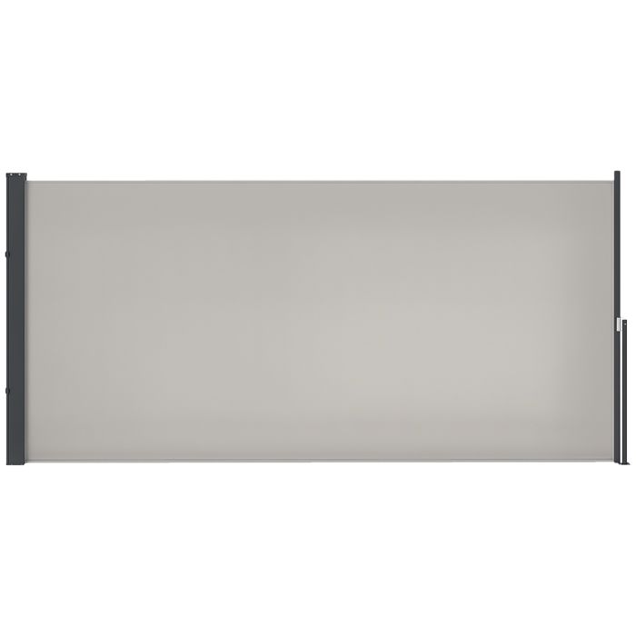 Store latéral - brise-vue - Outsunny - paravent rétractable anti-UV haute densité 180 g/m² - aluminium - 3x14m - gris