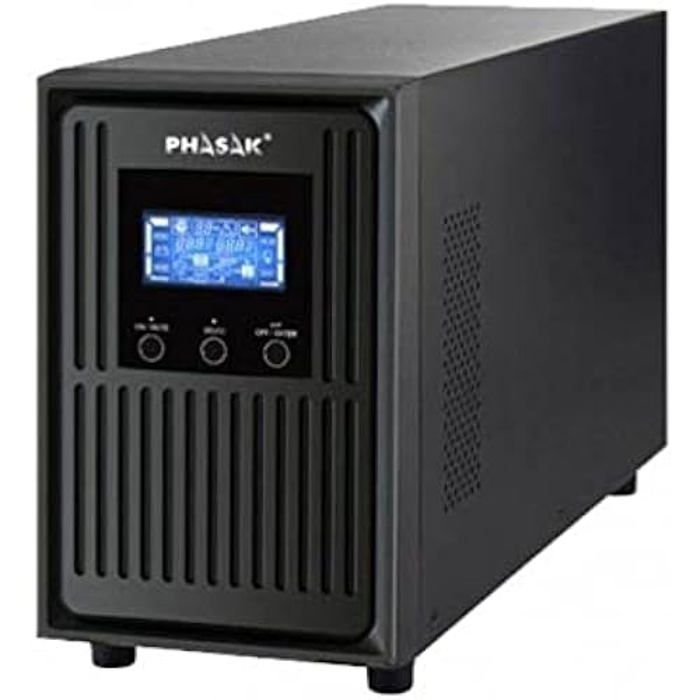 Onduleur – PHASAK – PH 8020 Conqueror Pro – 2000 VA – 1800 W – Double conversion réelle