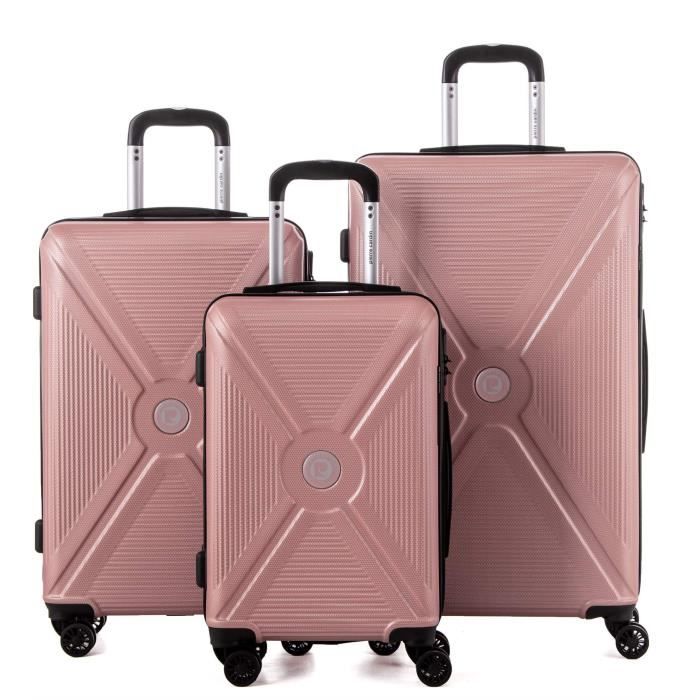 VidaXL Ensemble de valises rigides 3 pcs Rose ABS 92414