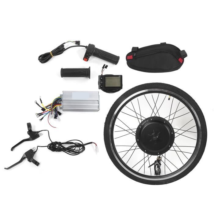 Kit Conversion Vélo électrique 1000W 48V – Roue Avant 26 Pouces, Moteur Sans Balais, Contrôleur Inclus