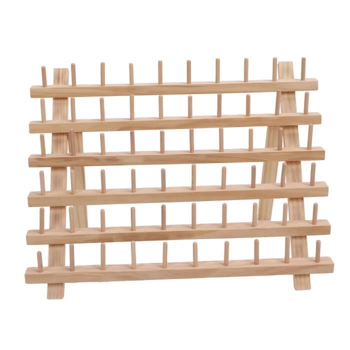 PH PandaHall Porte-Fil En Bois Avec 2 Broches - Support Pelote De Fil Pour Tricot Et Crochet - Idéal Amateurs Couture