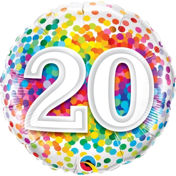 ballon anniversaire 20 ans Ballon Anniversaire 20 Ans Rainbow Confetti 45 Cm Achat Vente ballon anniversaire 20 ans