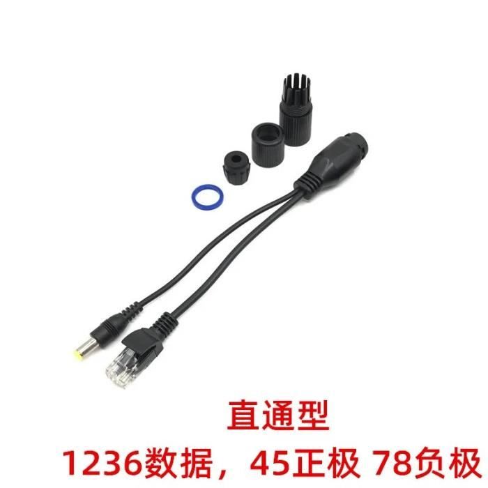 10 Paires Câbles POE RJ45 Pour Caméra IP - Injecteur/répartiteur DC 12V, Compatible 10/100
