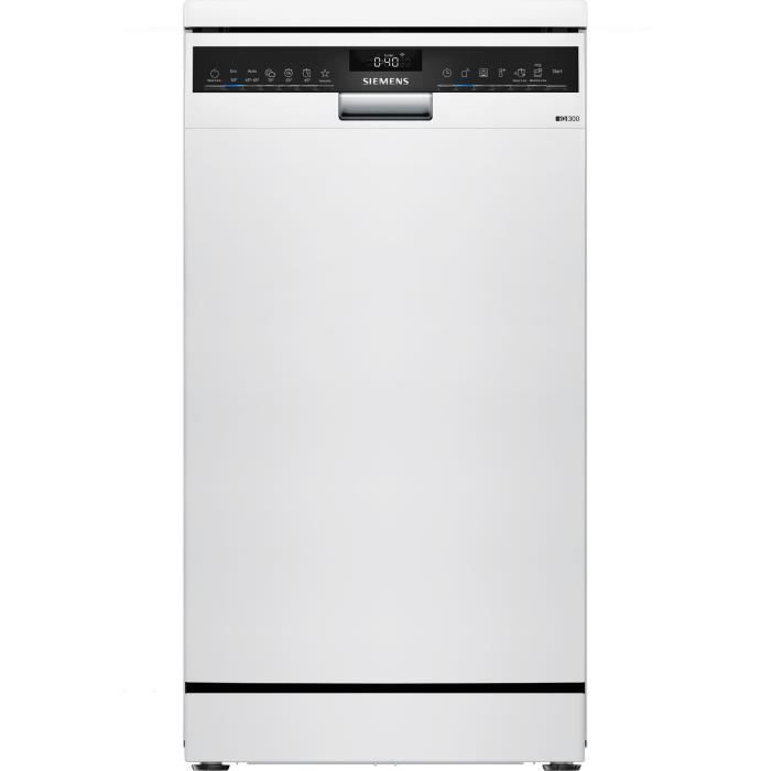 Lave-vaisselle pose libre SIEMENS IQ300 SR23HW52ME - 10 couverts - Moteur Induction - L45cm - 46dB - Blanc