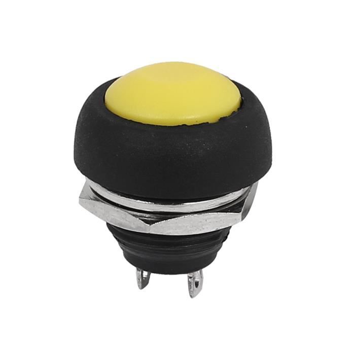 sourcingmap/® 19mm 15mm 1NO File/étiquettes haute t/ête bouton poussoir Interrupteur momentan/é