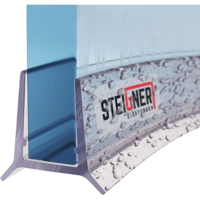 Joint Porte Douche PVC 2x100cm - Pour Verre 6-8mm D'épaisseur, étanchéité Renforcée, Transparent, Facile à Couper Et Installer