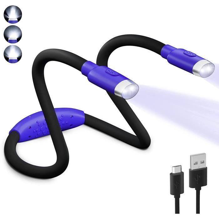 Lampe De Lecture Rechargeable Pour Le Cou, Lampe De Lecture Rechargeable Pour Le Cou Lampe De Lecture Pour Le Lit 3 Couleurs