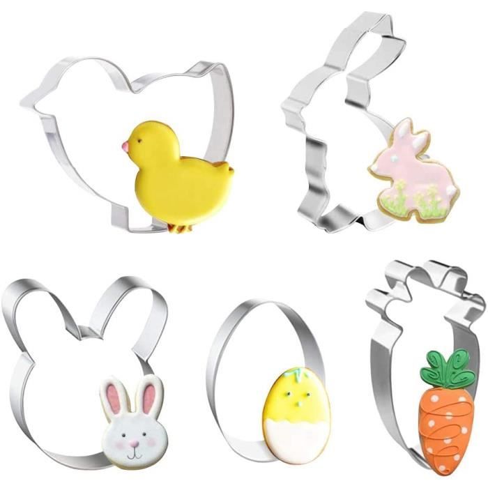 Lot De 2 Emporte-pièces En Forme D'œuf De Pâques, Imprimés 3D En PLA (environ 6x4.5x1 Cm)