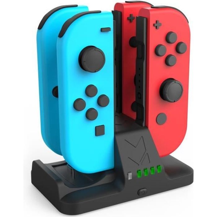 Subsonic - Chargeur pour 4 Joy-Cons et manette pro controller Nintendo Switch - Station de recharge par prise USB Subsonic - Chargeur pour 4 Joy-Cons et manette pro controller Nintendo Switch - Station de recharge par prise USB
