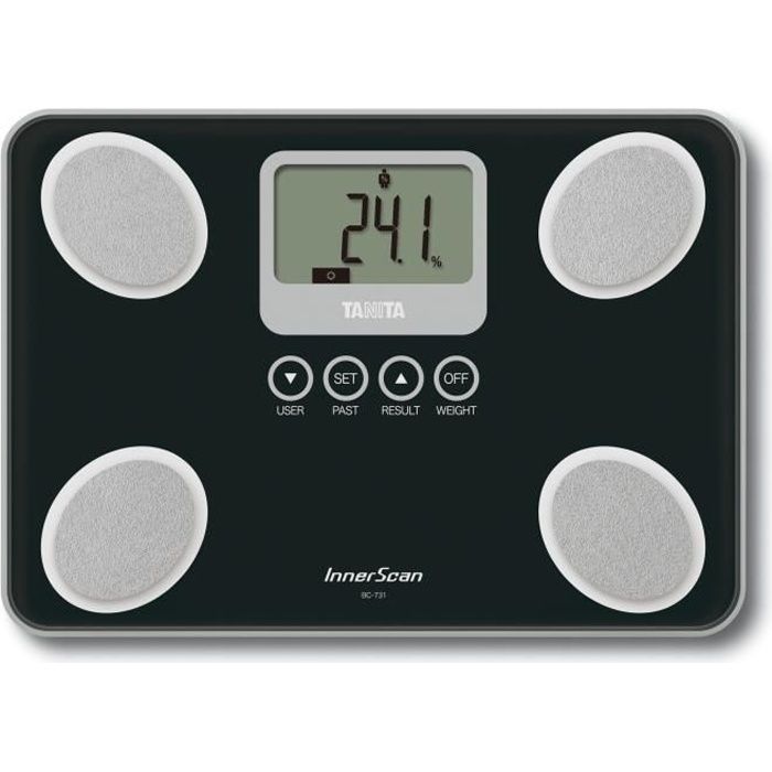 TANITA BC731BK36 Pèse-personne - Design en verre - Noir