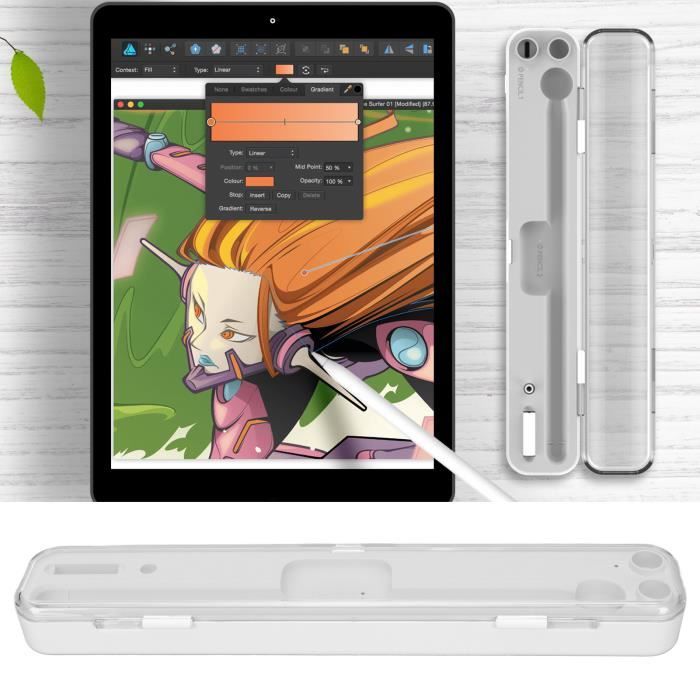 JIMÉtui de charge Apple Pencil avec grande capacité 570mAh, compatible avec Apple Pencil 1ère
