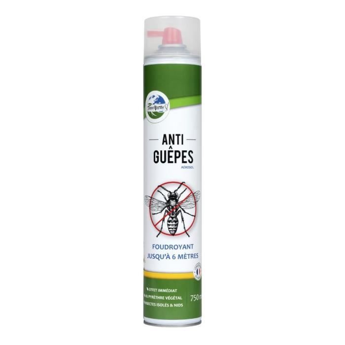 TERRA NOSTRA - Choc Guêpes - Formule Choc Pyrèthre & Jet 6M - Aérosol PAE 750ml