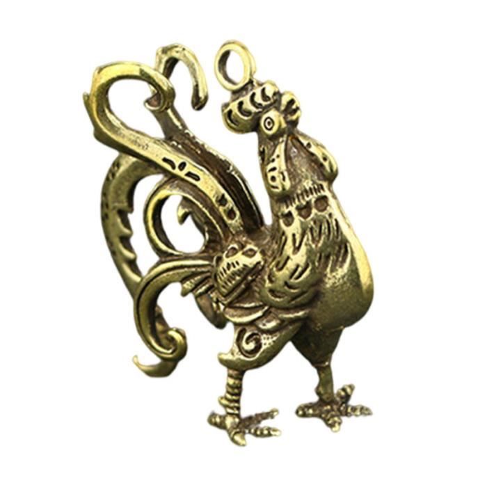Sculptures Statue Vintage en Cuivre Rassemblant des Décorations de Richesse Bureau Chanceux Feng Shui Décorations Fortune Pixiu Ornements avec Base