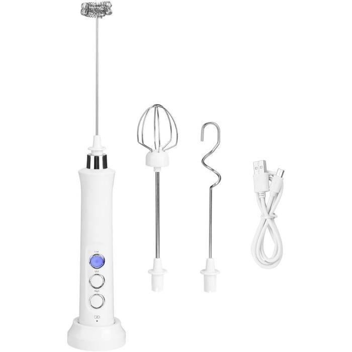 Fouet électrique Portable Batteur à œufs - Mousseur à Lait, Cappuccino, Mini Mixeur USB Rechargeable - 12