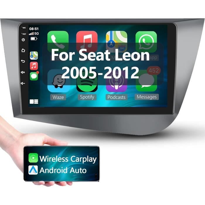 4GB+64GB 8 Core Autoradio per Seat Leon 2005-2012, Hodozzy Android 9 Pollici IPS