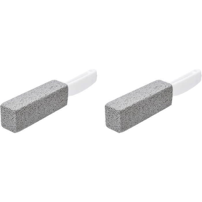 Lot de 2 pierres ponces pour nettoyer les toilettes, pierre ponce WC avec manche extra long pour