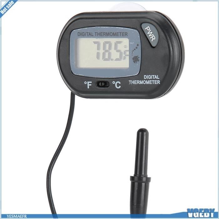 Meilleurs prix pour Thermomètre électronique à eau pour aquarium - V GEBY - Jauge de Température - Blanc