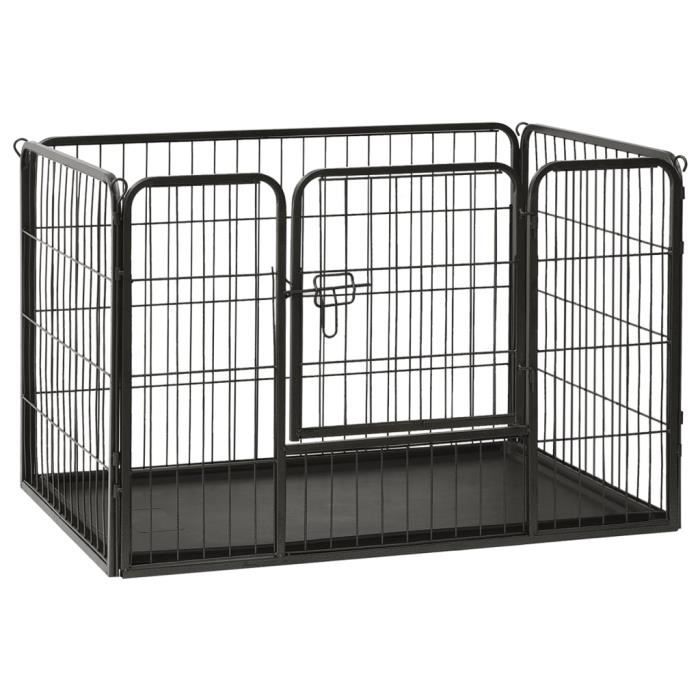 vidaXL Parc pour chiots Acier