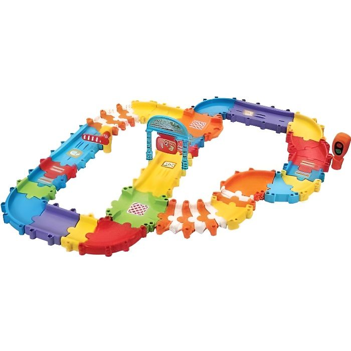 Tut Tut Bolides - Super Pack multipiste twist 46 pieces et accessoires - Circuit vehicule Vtech - Extension univers Tut tut
