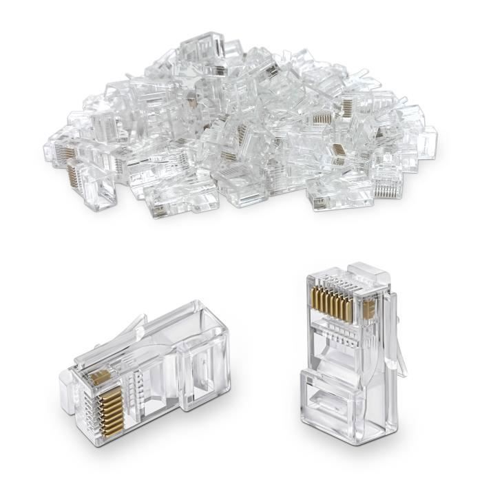30pcs 8P8C RJ45 Cat6 Pièce modulaire blindé adaptateur protecteur démarrage Fin