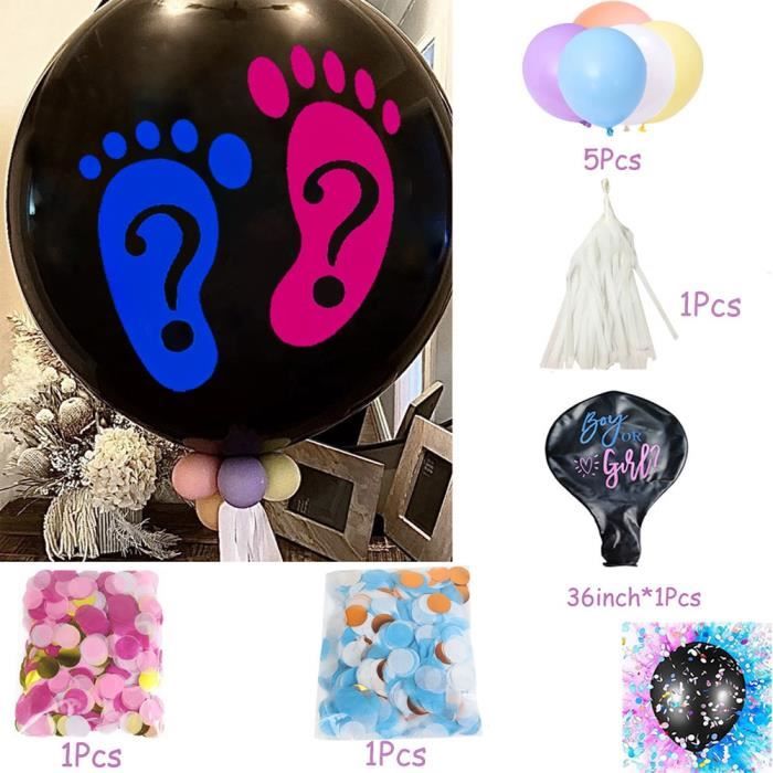 JKJF Lot De 6 Ballons Gonflables Pour Fête Prénatale - Décoration De