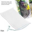 50pcs sacs de protection de fruits de plante sac de maille de cordon contre les insectes nuisibles outils de jardin （25 * 15 cm)-1