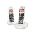 DORO Téléphone sans fil PhoneEasy Duo DECT avec afficheur - 100 W - Blanc-1