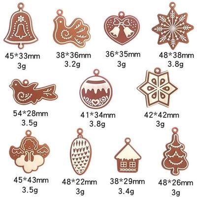 Décorations Noël Bonhommes En Pain D'épice - Lot De 6 Ornements Acrylique 2D, 8 Cm, étanches, Pour Sapin, Porte, Mur