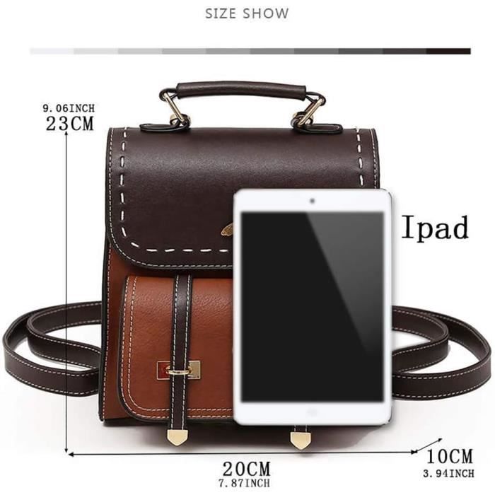 Vintage Femmes Sac A Dos Petite Abeille De Mode PU en Cuir Femmes Sacs A Dos Simple Style Sacs A Main Style Etanche Cdiscount Bagagerie Maroquinerie
