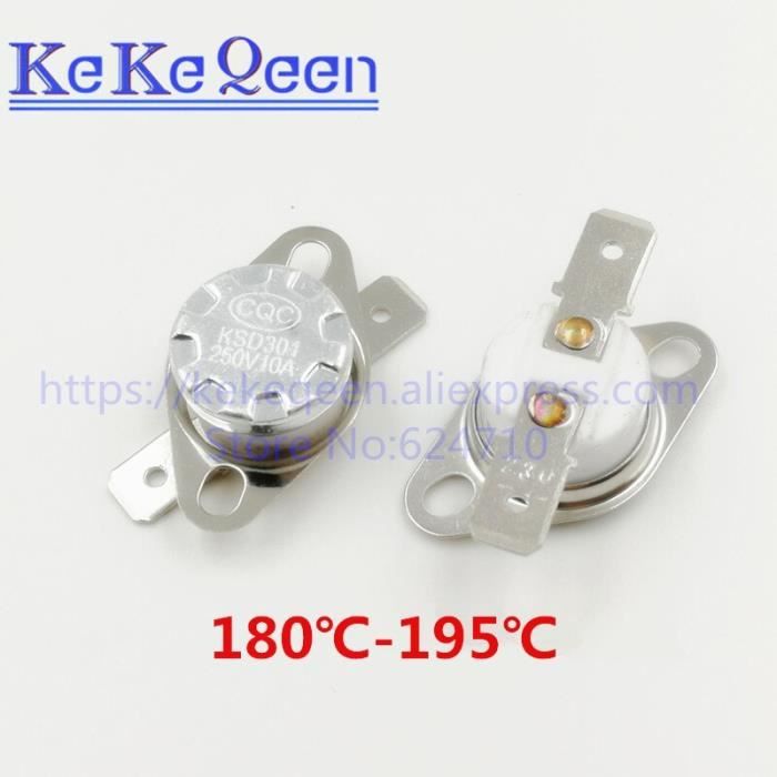 Thermostat KSD301 250V 10A Normalement Ouvert, Plage 0-150°C, Pour Appareils électroménagers Et Chauffage