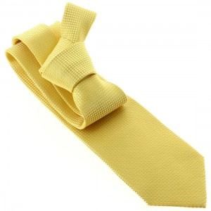Nœud Papillon CLJ Charles Le Jeune - Jaune Carreaux Microfibre 11,5x6 Cm