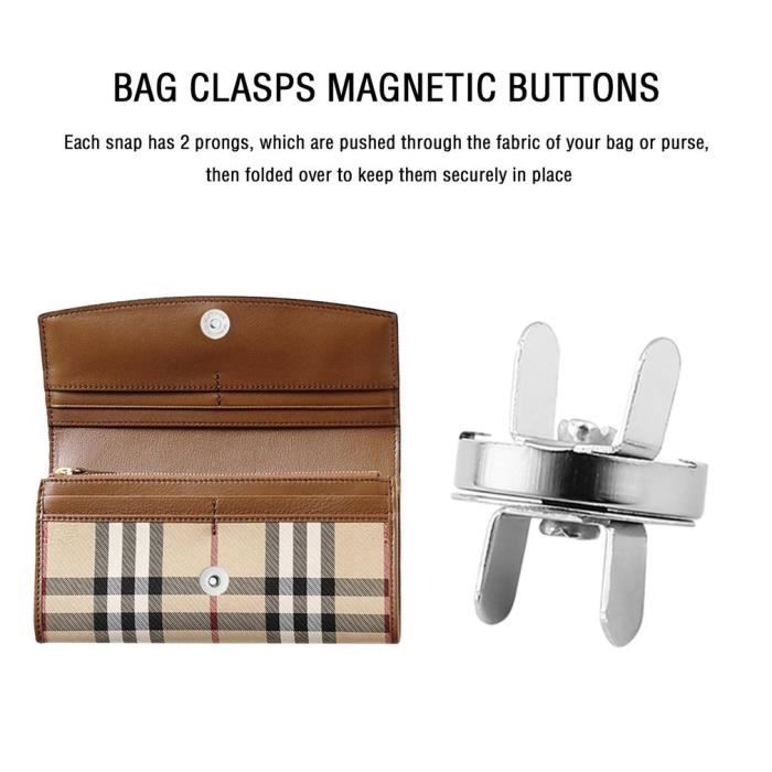 Lot De 4 Boucles à Pression En Cuir à Coudre - Fermeture Pour Sac, Veste, étui Téléphone - Cuir Synthétique Et Métal - Taille 11 X 2,5 Cm - 8