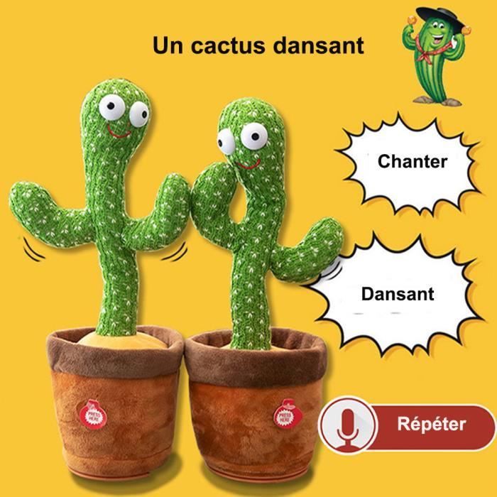 Cactus Qui Danse Chante Et Répète 120 Chansons Peluche Jouet 