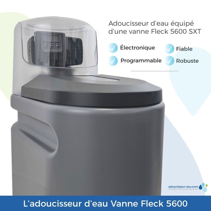 Adoucisseur D'eau 16l Vanne Fleck 5600 Sxt Complet Bac Blanc - Kit