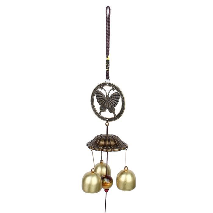 Carillon Éolien Coccinelle Chanceuse En Métal – GORGECRAFT, Décoration Jardin Extérieur Intérieur, Symbole Bonheur & Chance – 32 Cm