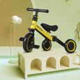 3 en 1 Vélo Draisienne Tricycle Évolutif Enfant 1-3 Ans Tricycle Vélo Enfant pour Bébés Filles Garçons (Jaune)-2