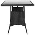 "SALE 2024" Table de jardin - JMS - Noir 170x80x74 cm Résine tressée 89,95,Kg-2