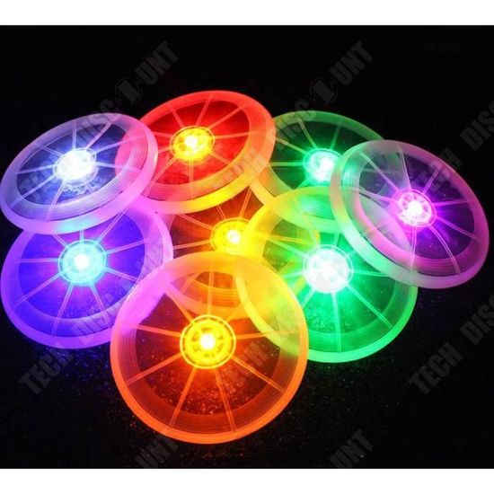 Frisbee Lumineux LED - Disque Volant Éclairage Pour Nuit - Étanche - Pour Plage, Camping, Jardin - Adultes & Enfants