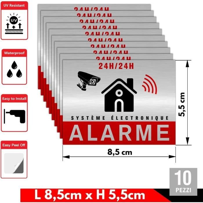 Autocollant alarme maison – Etiquette site sous vidéo surveillance