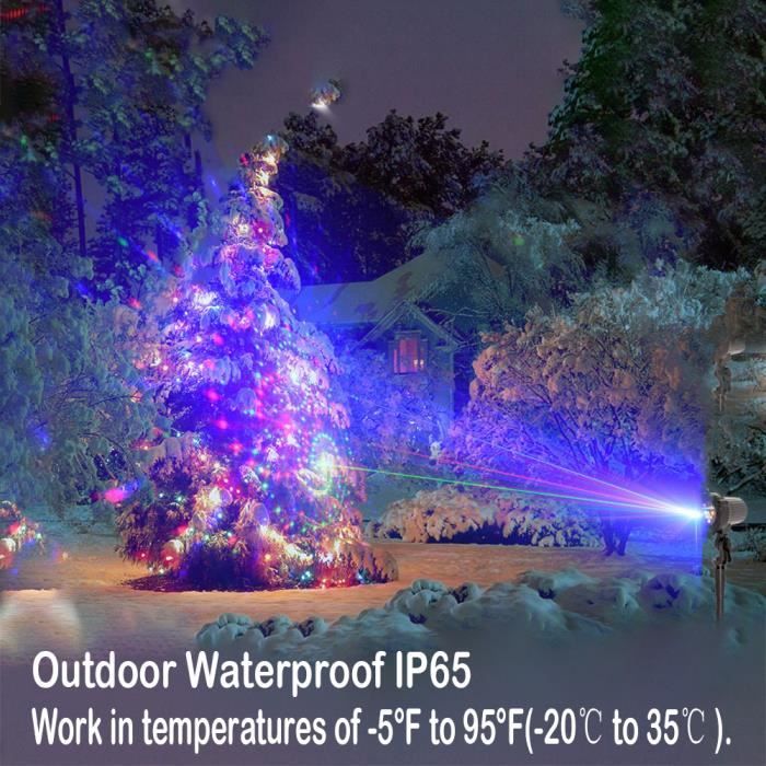 Projecteur laser de Noël d'extérieur – Projection de lumière laser étoilée  LED avec 3 modes d'éclairage étanche pour l'extérieur, la maison, les