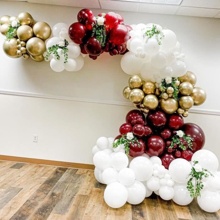 Kit Guirlande Ballons Pixel 130 Pièces - Décoration Anniversaire Thème Jeux Vidéo Avec Bannière, Chaîne Et Points Adhésifs