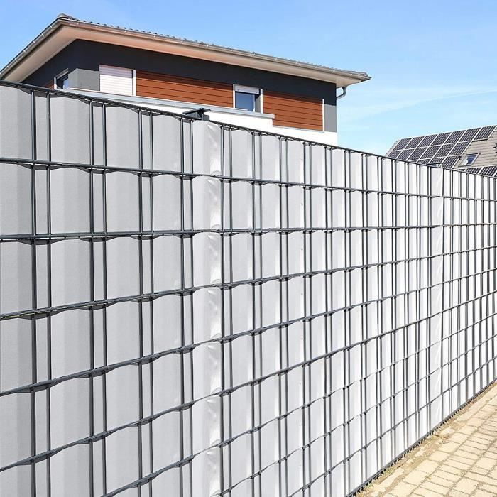 NAIZY Brise-Vue PVC 180x500cm Anthracite - Clôture Confidentialité Avec Renforts Pour Balcon, Terrasse Et Jardin