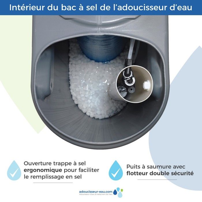Adoucisseur Volumétrique Adoucisseur Eau TOODO 8L Fleck 5600 SXT - Volumétrique électronique Anti-calcaire Adoucisseur Eau Fleck 5600
