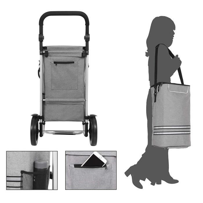 Tissu Oxford Imperméable Caddie De Courses Pliable 2 Roues - Tissu Oxford 600D Imperméable - 48x41x14 Cm - Pliable Pour Transport Facile Chariot De Courses Pliable Couvercle Tissu Oxford Imperméable Caddie De Courses Pliable 2 Roues - Tissu Oxford 600D Imperméable - 48x41x14 Cm - Pliable Pour Transport Facile Chariot De Courses Pliable Couvercle